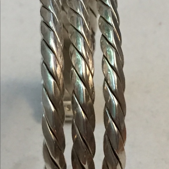 Beautiful vintage Mexico Taxco 925 sterling silver woven bracelet-34 grams! - Picture 6 of 9